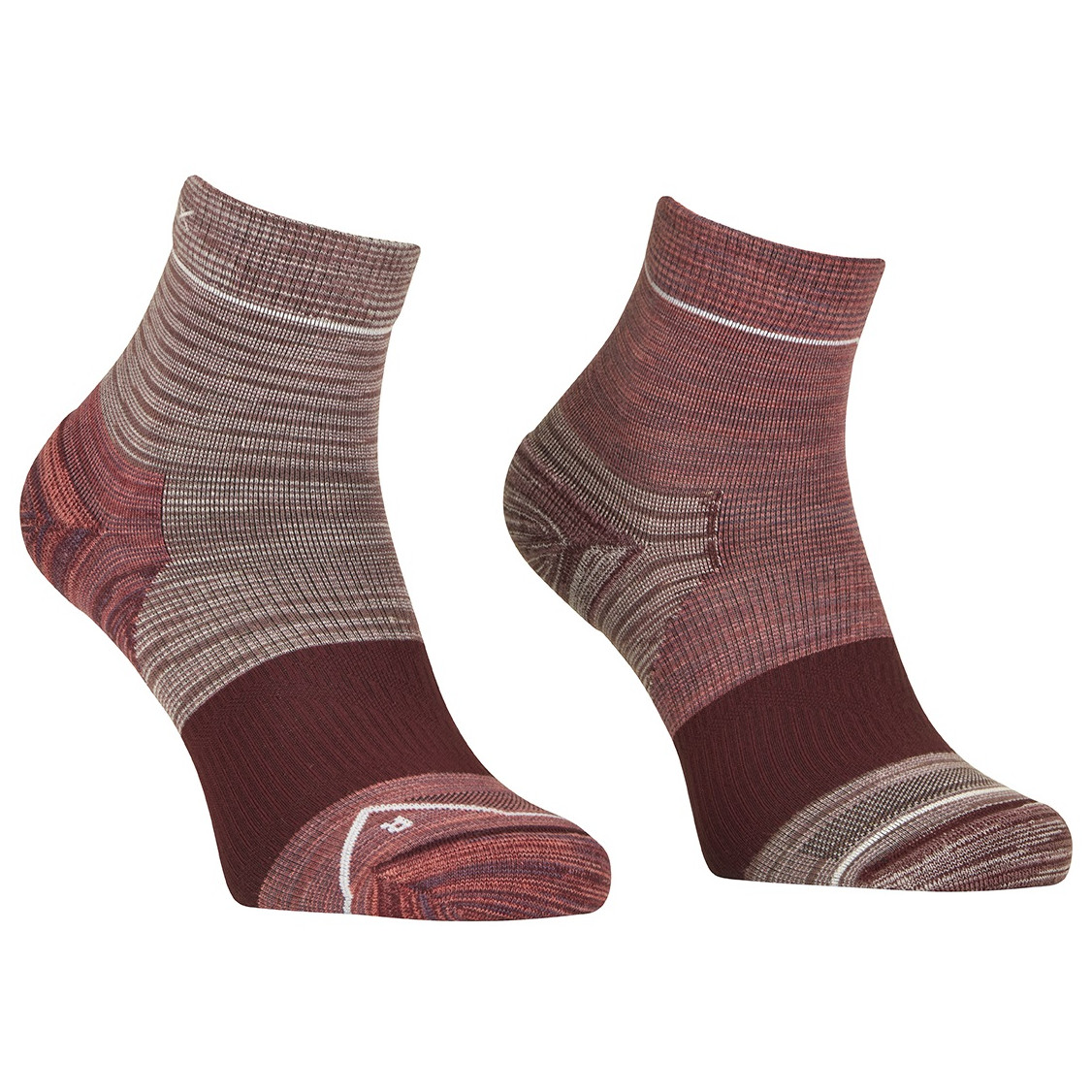 Dámske ponožky Ortovox Alpine Quarter Socks W Veľkosť ponožiek: 35-38 / Farba: ružová/vínová