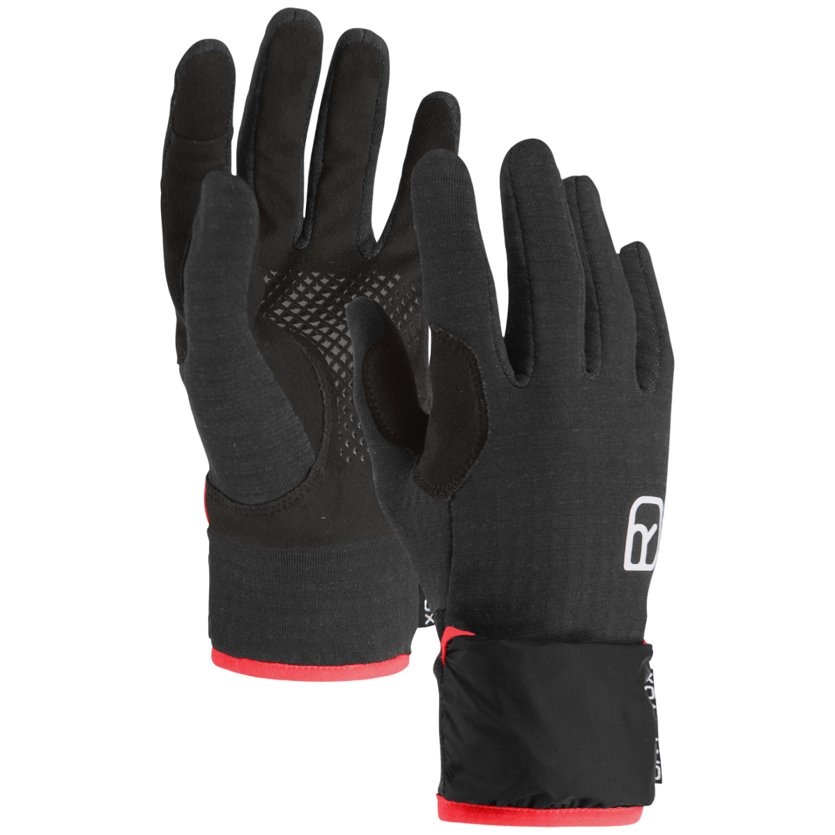 Rukavice Ortovox Fleece Grid Cover Glove Women's Veľkosť rukavíc: S / Farba: čierna