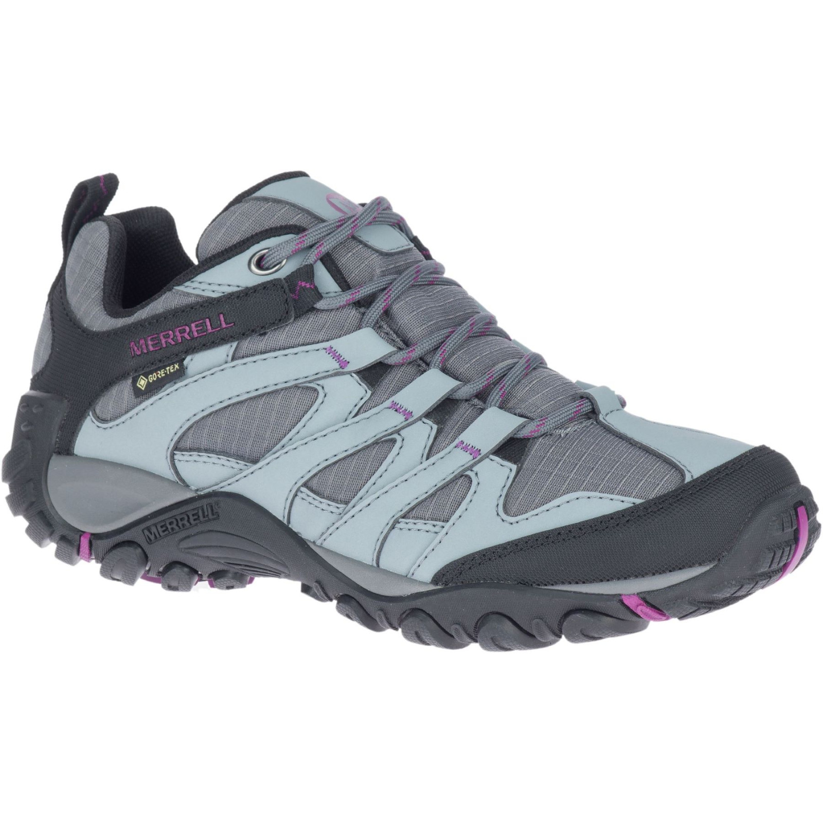 Dámske turistické topánky Merrell Claypool Sport Gtx Veľkosť topánok (EU): 38 / Farba: sivá/fialová