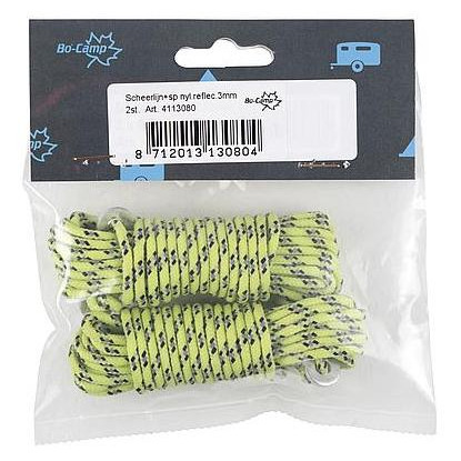 Šnúra ku stanu Bo-Camp Reflective Nylon Guy Rope 3mm Farba: žltá