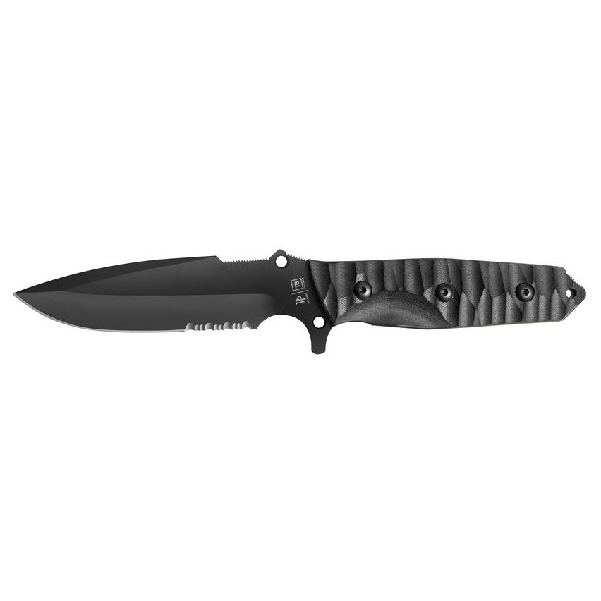 Nôž TB OUTDOOR Maraudeur Survival Knife G10 Serrated Farba: čierna