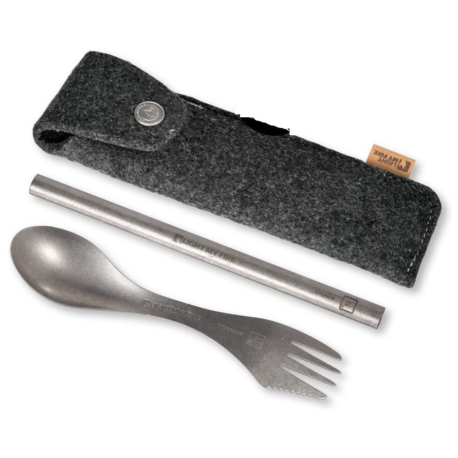 Príbor Light My Fire Spork´n Straw Kit Titanium Farba: strieborná