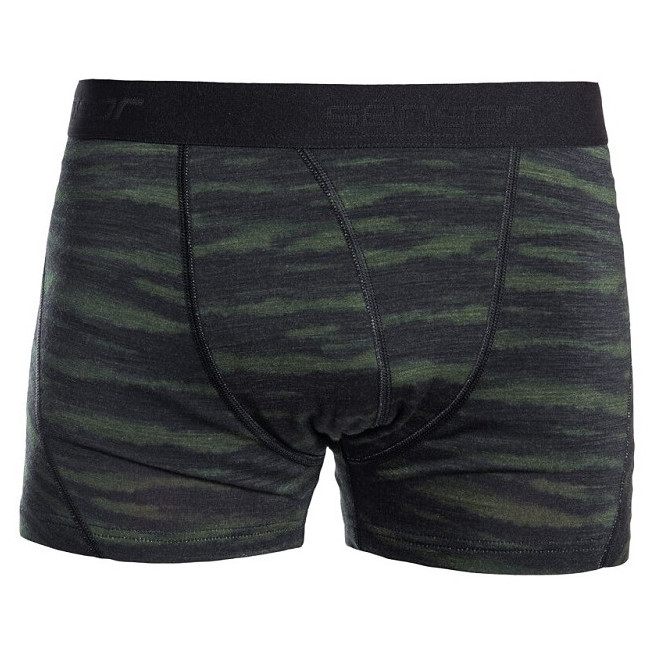 Pánske funkčné boxerky Sensor Merino Impress Veľkosť: L / Farba: čierna/zelená