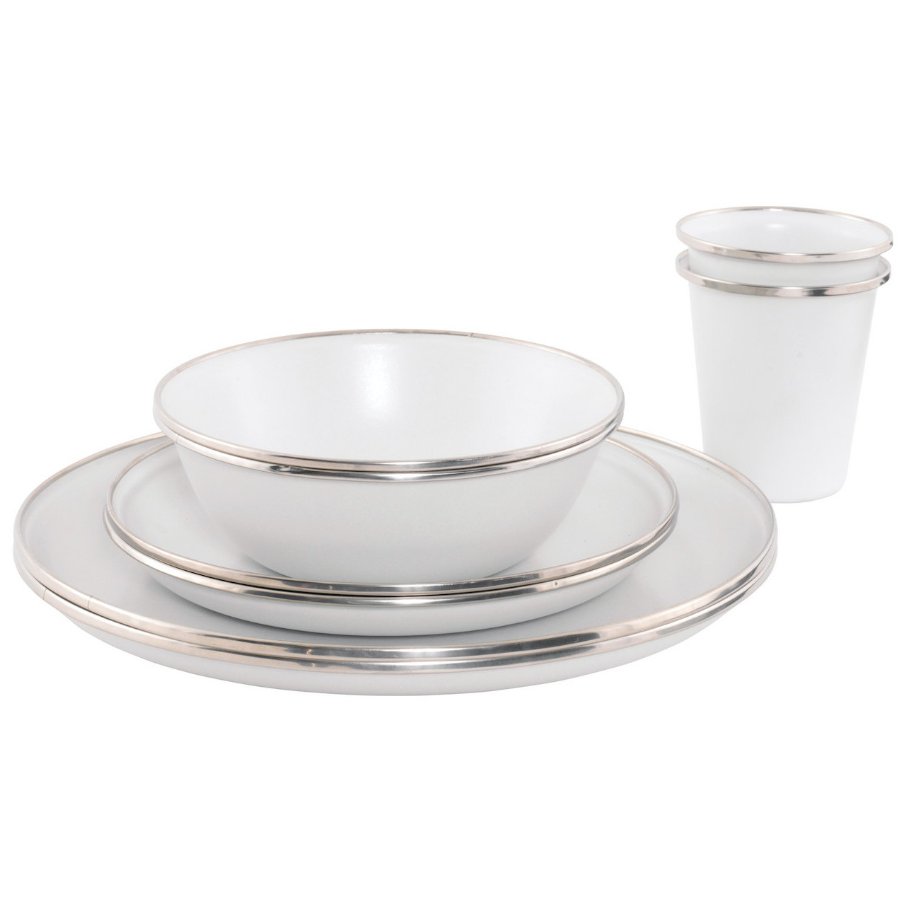 Sada riadov Outwell Delight 2 Person Dinner Set Farba: biela
