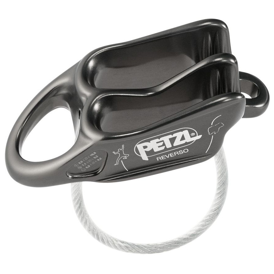 Viacúčelová istiaca brzda Petzl Reverso Farba: sivá
