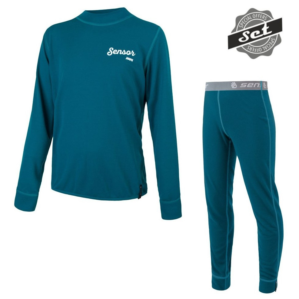Detský funkčný set Sensor Double Face Set Logo Detská veľkosť: 140 / Farba: modrá