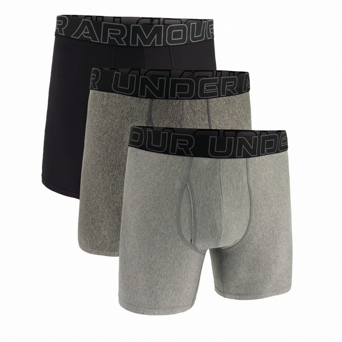Pánske boxerky Under Armour Perf Tech 6in Veľkosť: M / Farba: sivá/čierna