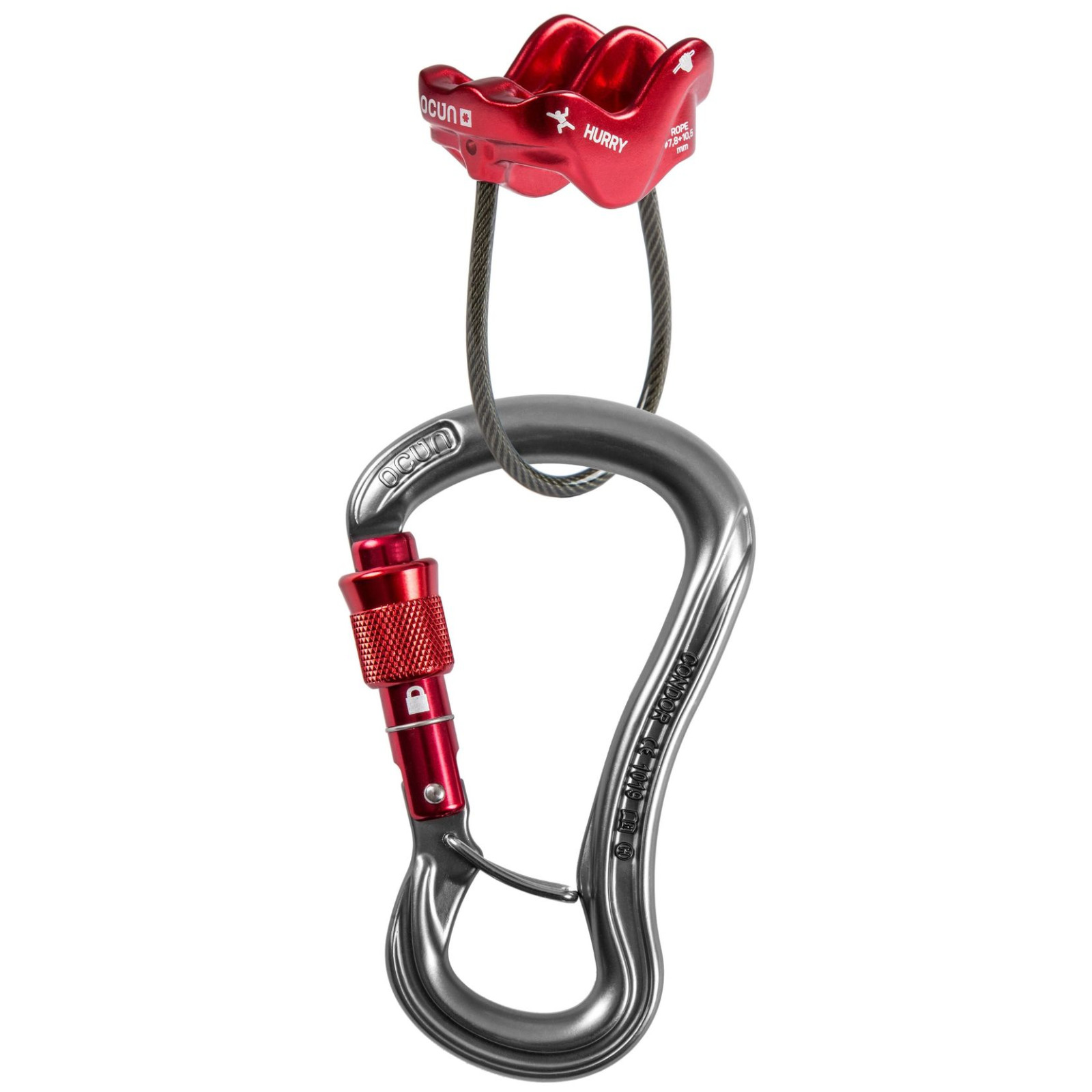 Istiaci set Ocún Belay Set Condor Hurry Farba: sivá/červená