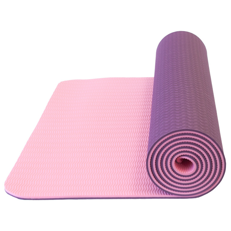 Podložka Yate Yoga Mat dvojvrstvová TPE Farba: tmavofialová/ružová