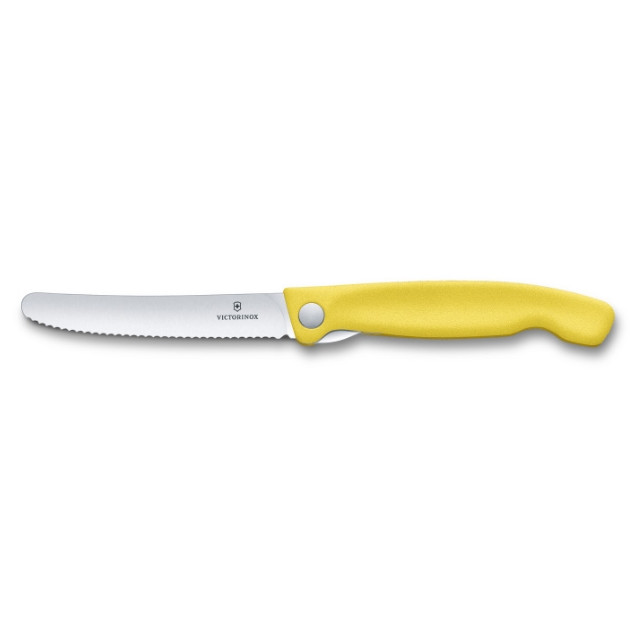 Skladací nôž Victorinox Swiss Classic - vlnkové ostrie Farba: žltá