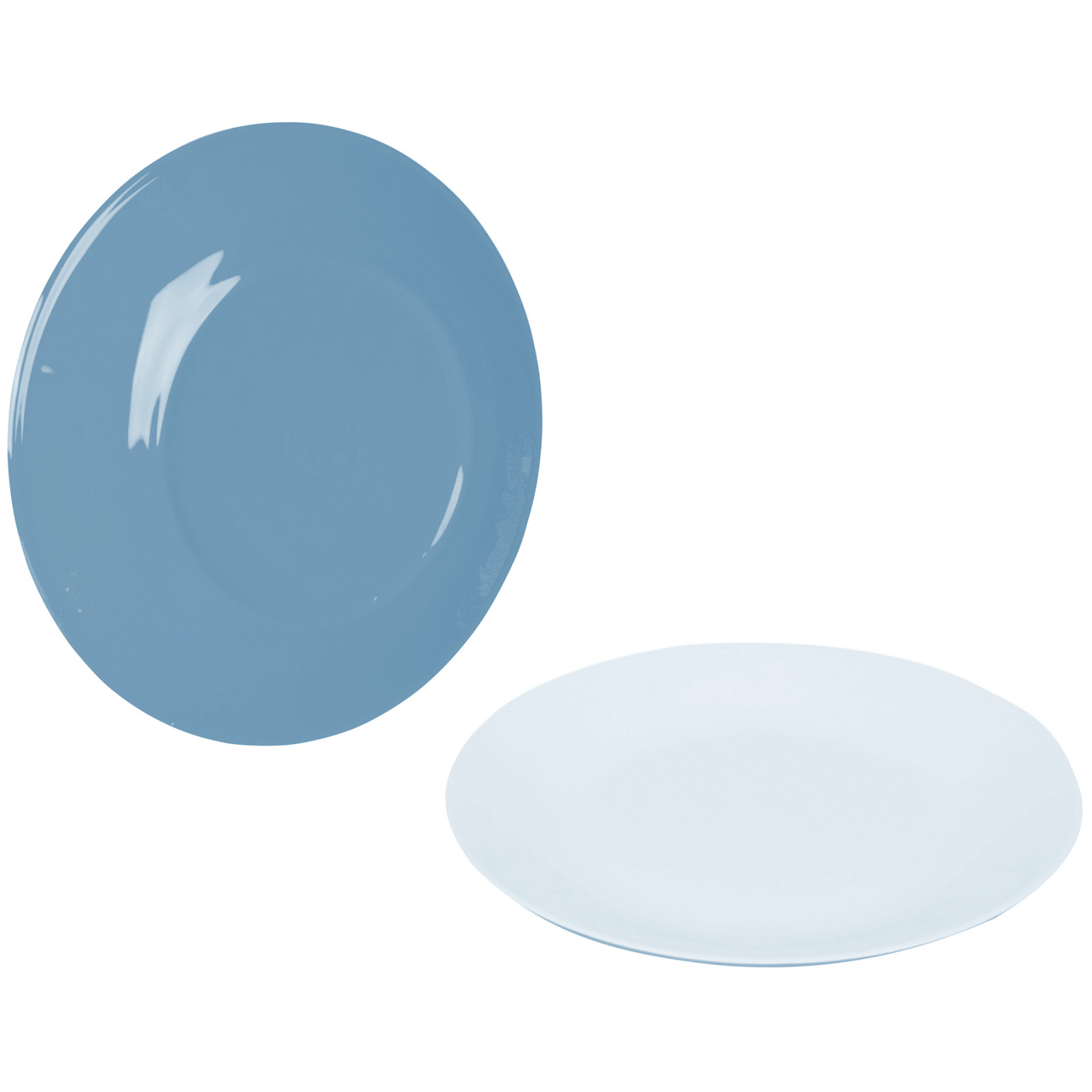 Sada tanierov Bo-Camp Sada tanierov Bo-Camp Breakfast plate Two tone - 4 ks Farba: svetlomodrá