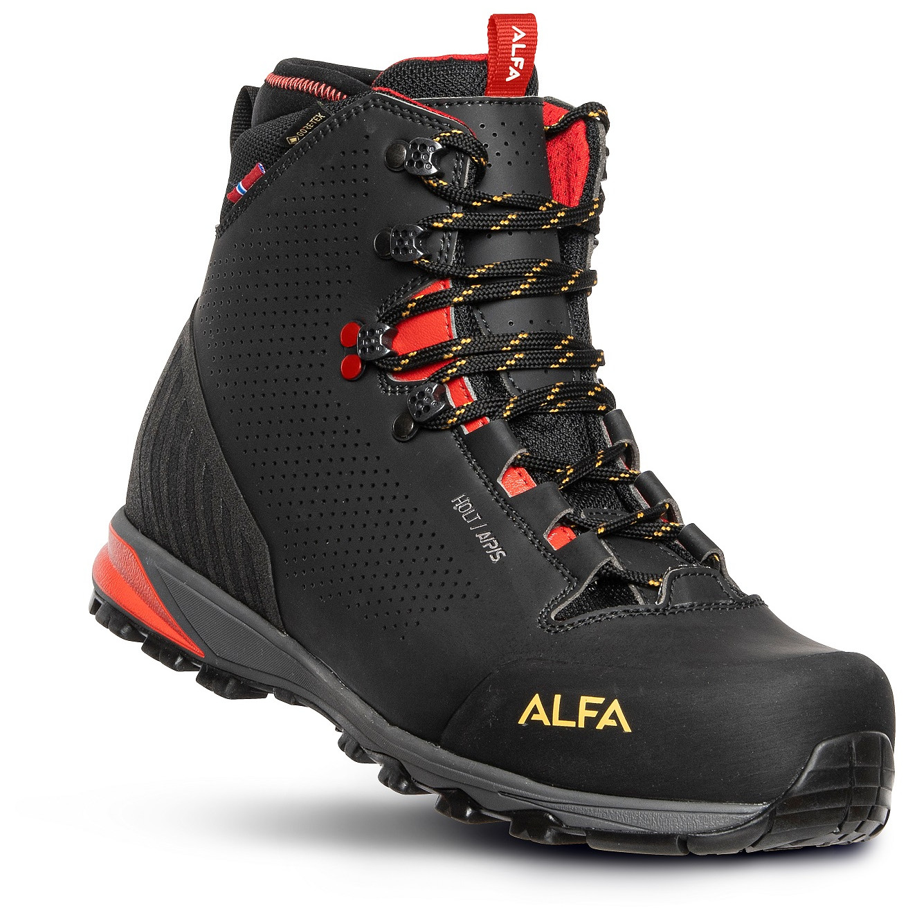 Dámske turistické topánky Alfa Holt Aps GTX W Veľkosť topánok (EU): 41 / Farba: čierna/červená