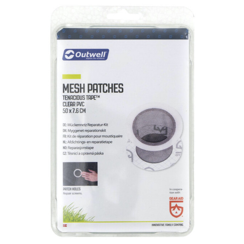 Samolepiace záplaty Outwell Tenacious Tape Mesh Patches Farba: čierna