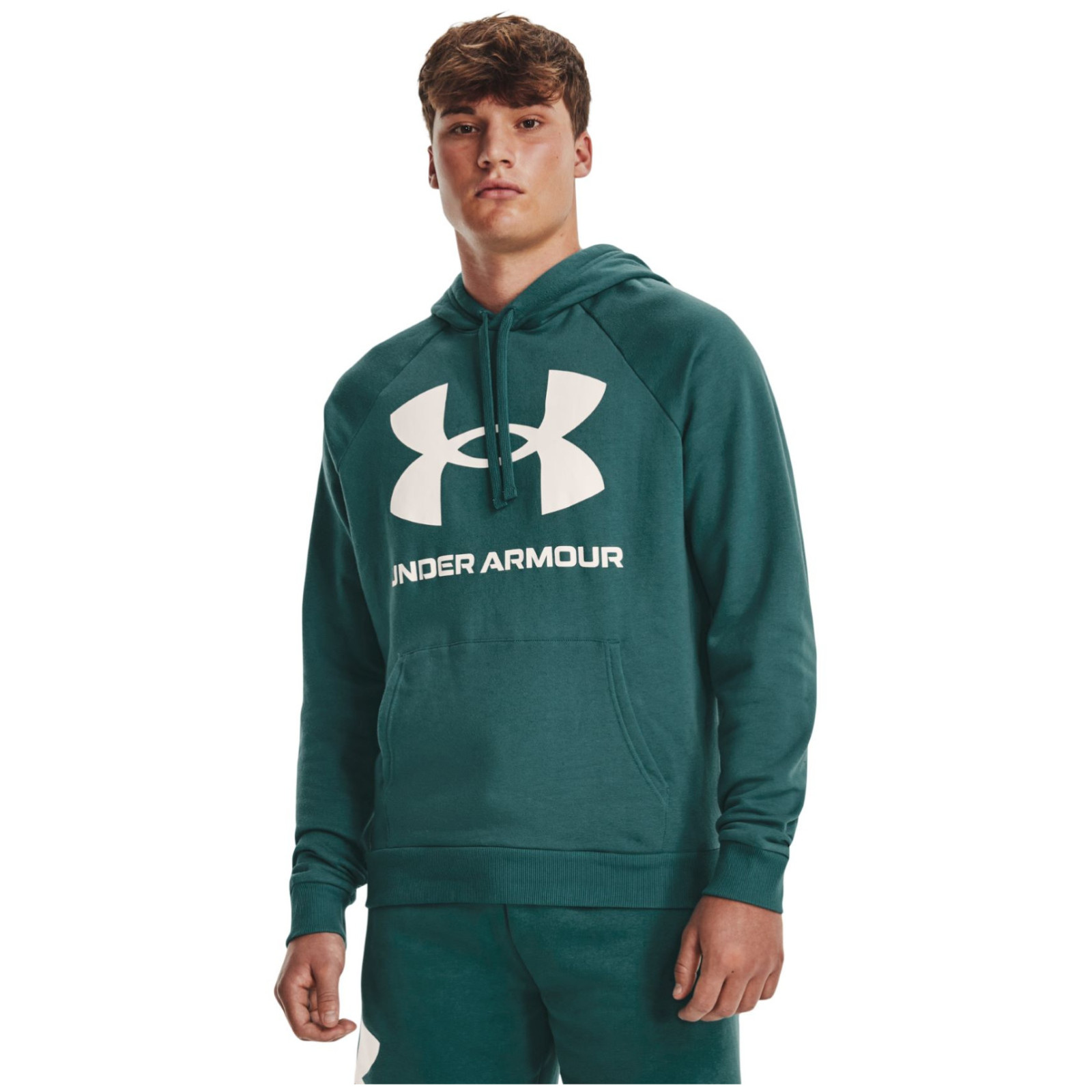 Pánska mikina Under Armour Rival Fleece Big Logo HD (22) Veľkosť: L / Farba: zelená