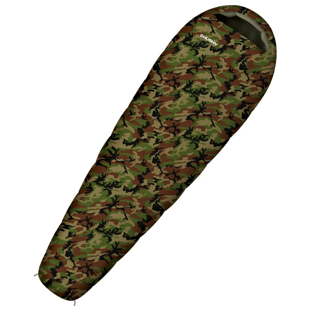 Detský spacák Husky Junior Army Farba: zelená/hnedá