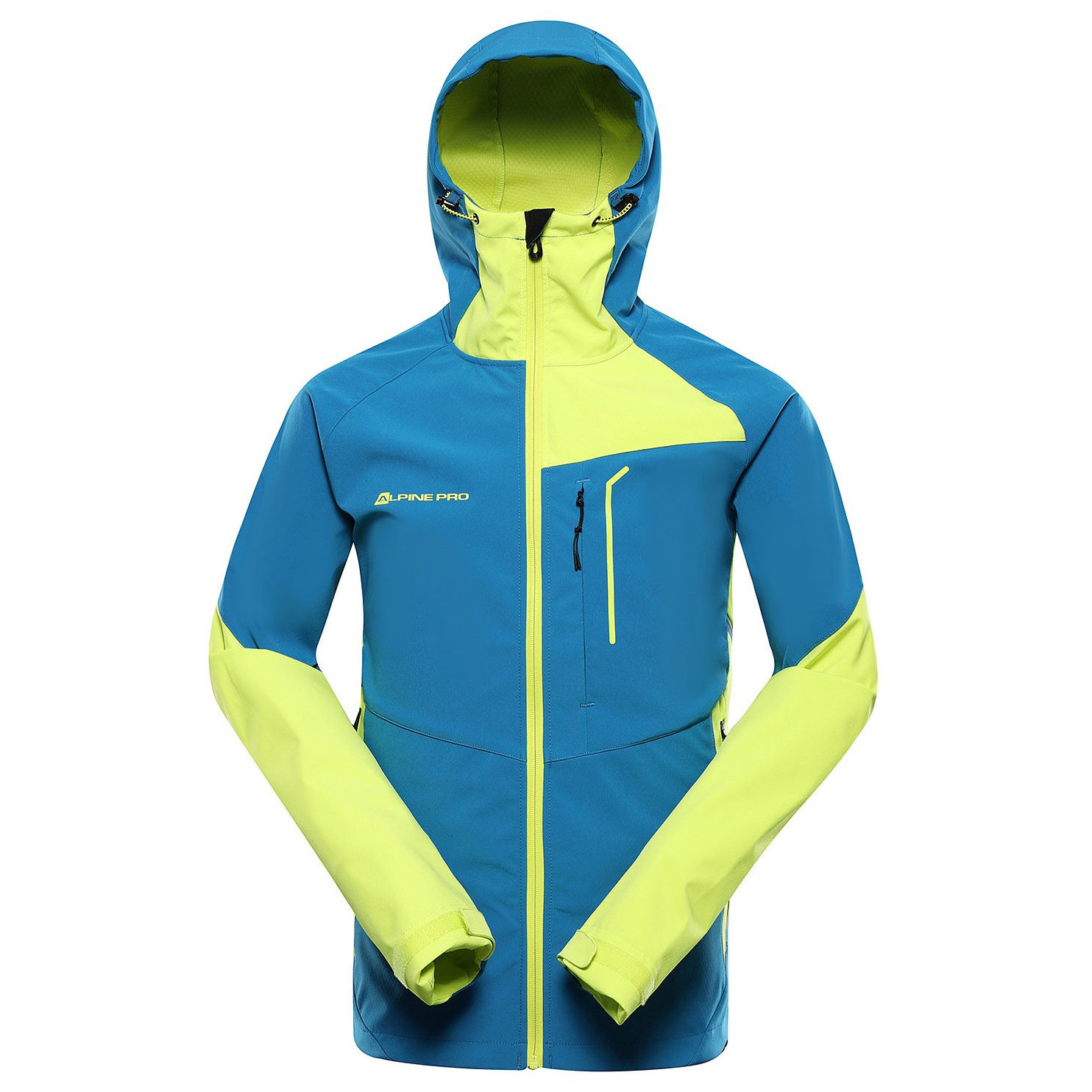 Pánska softshellová bunda Alpine Pro Esprit Veľkosť: XL / Farba: modrá/zelená