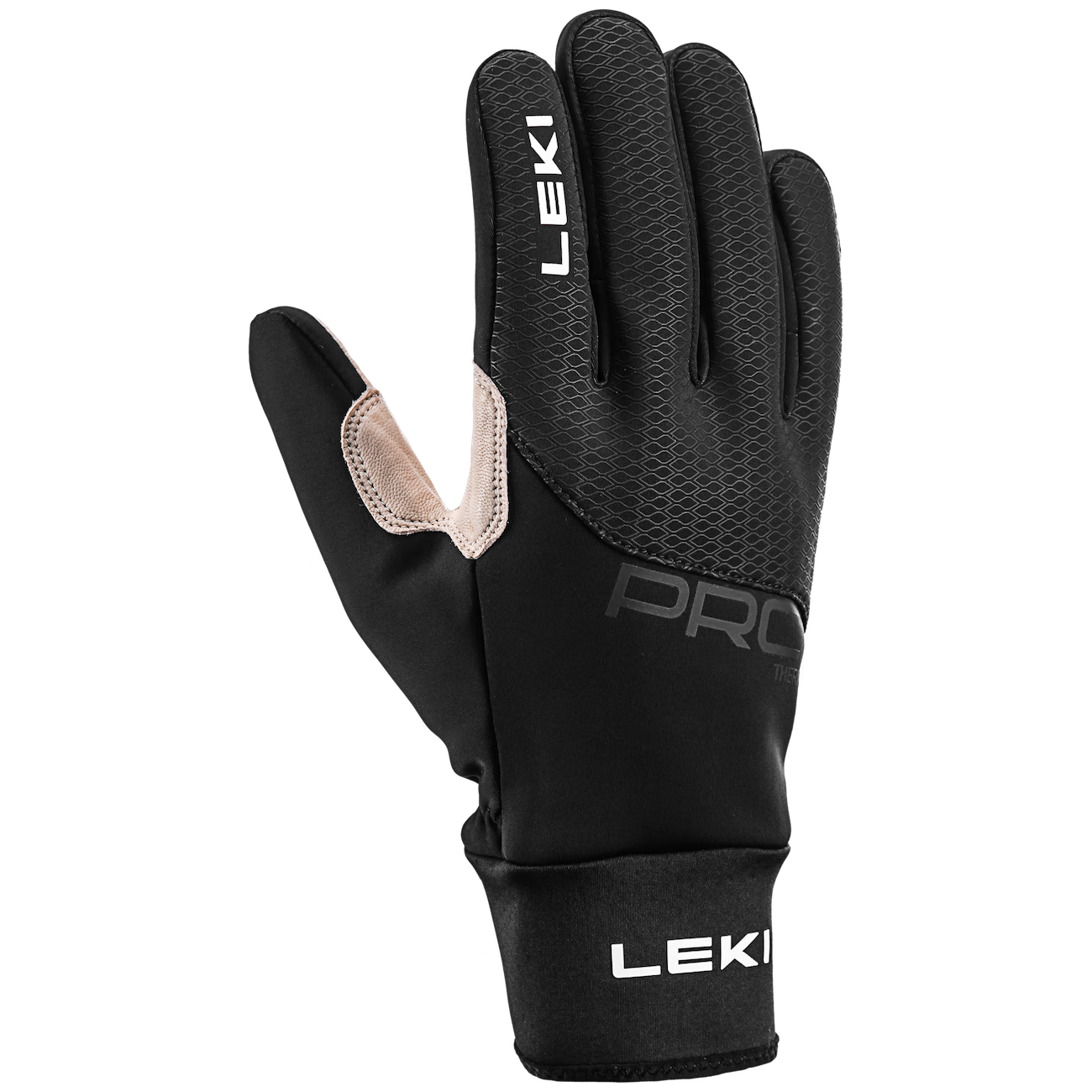 Bežkárske rukavice Leki PRC Premium ThermoPlus Veľkosť rukavíc: 9 / Farba: čierna/béžová