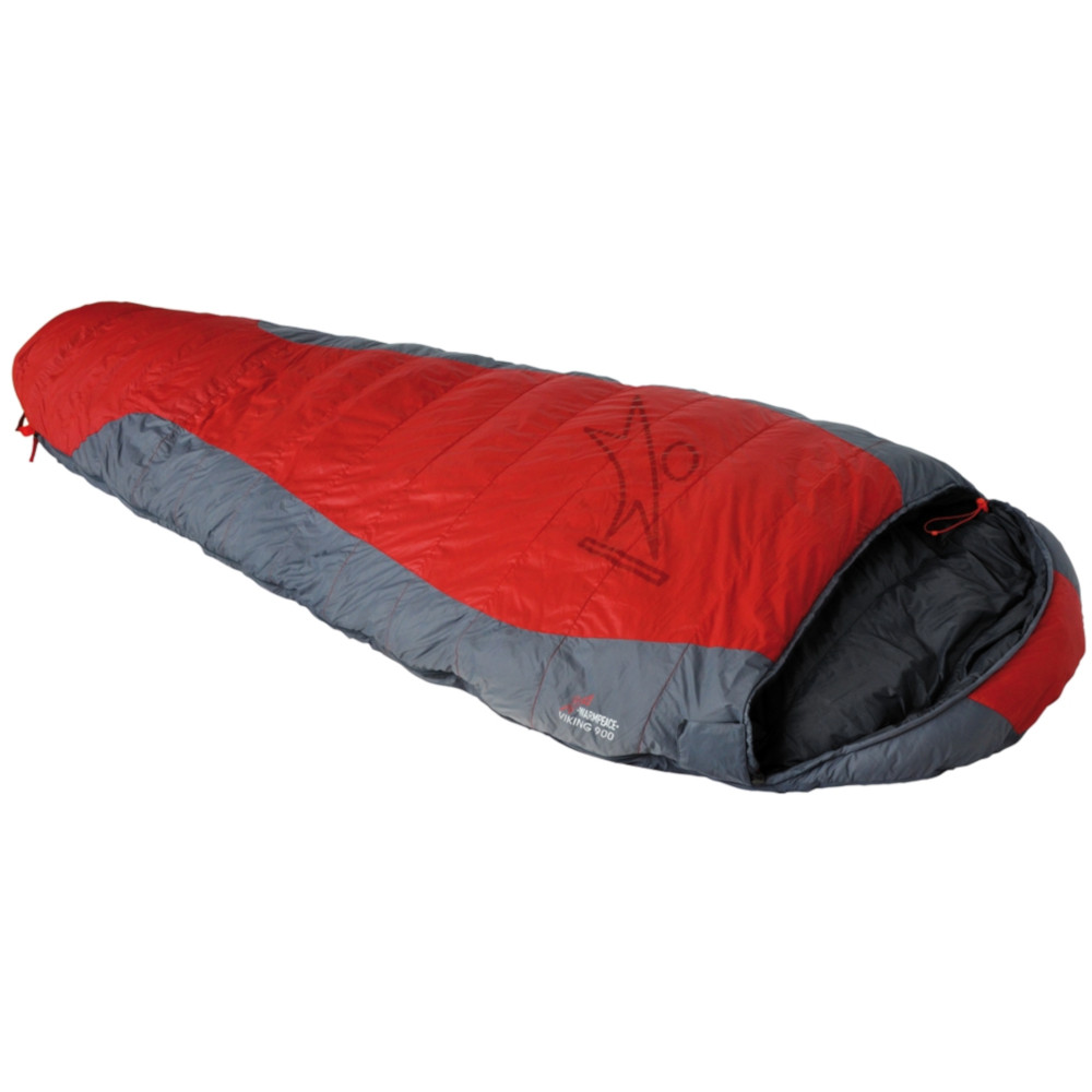 Páperový spacák Warmpeace Viking 900 170 cm Zips: ľavý / Farba: červená/čierna
