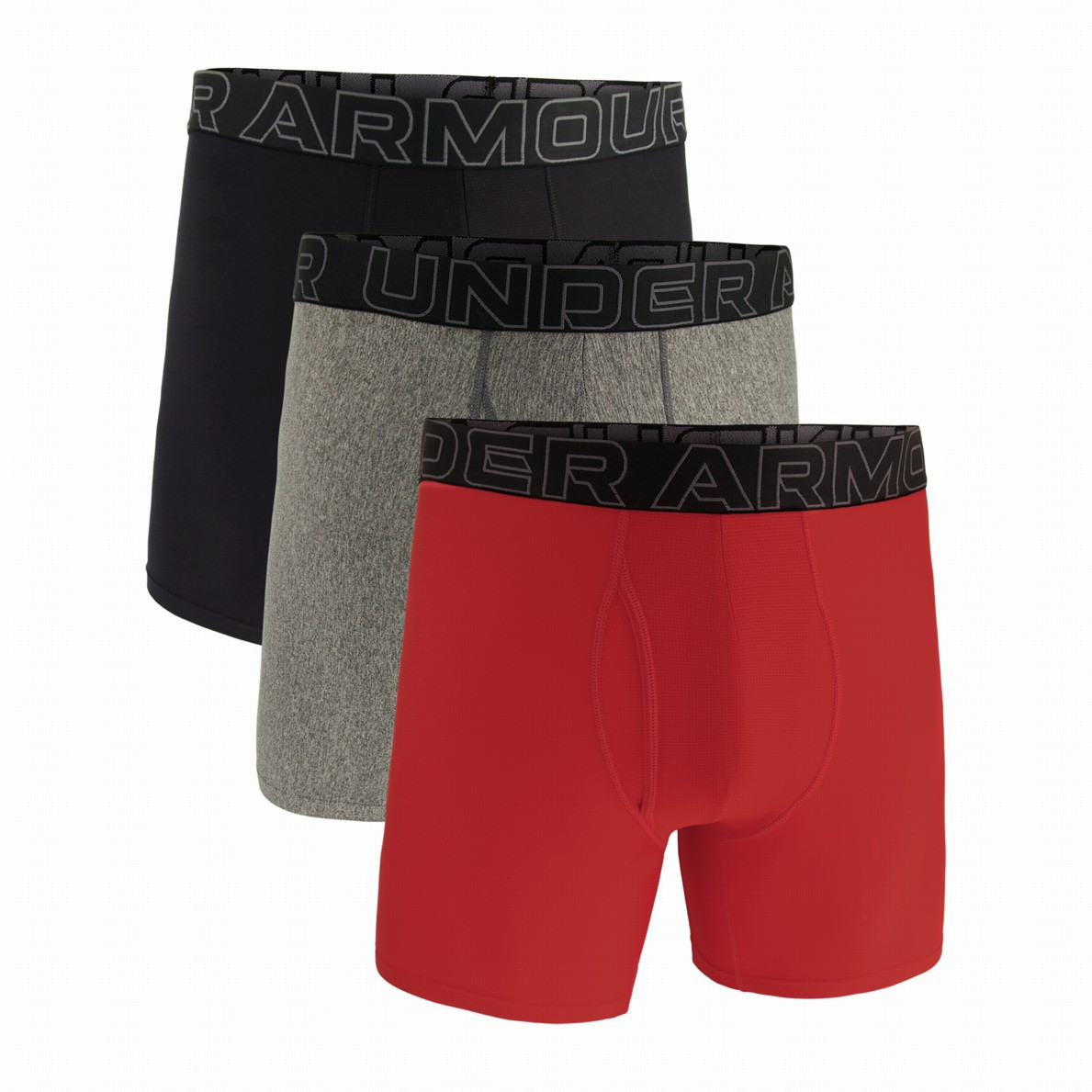 Pánske boxerky Under Armour Perf Tech 6in Veľkosť: M / Farba: červená/čierna