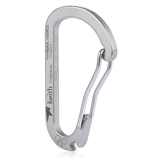 Karabína Keith Titanium Titanium Carabiner Farba: sivá