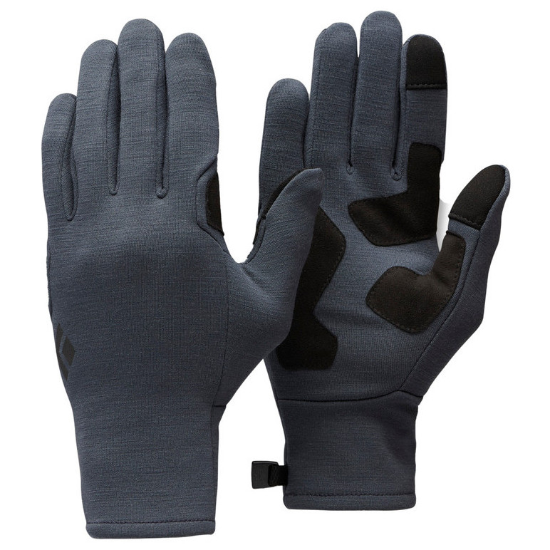 Rukavice Black Diamond Heavyweight Wool Liners Veľkosť rukavíc: M / Farba: sivá