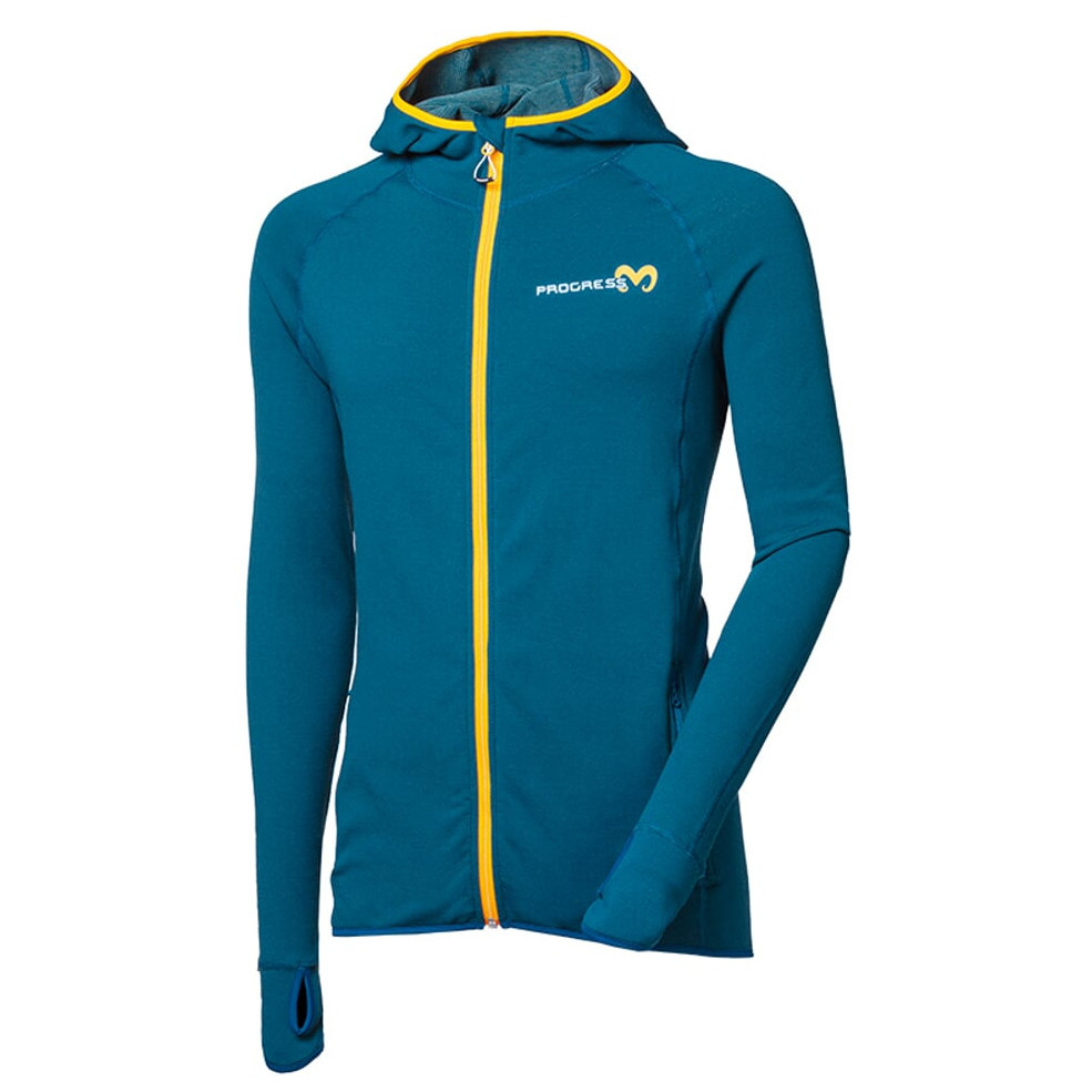 Pánska funkčná mikina Progress Torez Merino Hoody Veľkosť: XL / Farba: modrá