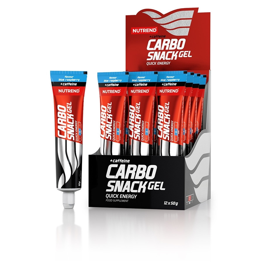 Energetický gél Nutrend Carbosnack with Caffeine tuba príchuť: malina