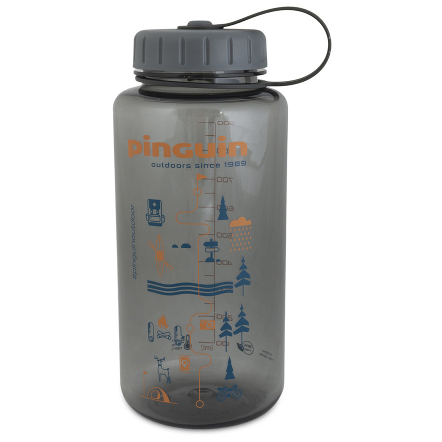 Fľaša Pinguin Tritan Fat Bottle 1000 ml Farba: sivá