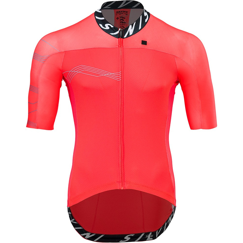 Pánsky cyklistický dres Silvini Stelvio Veľkosť: XXL / Farba: strieborná/červená