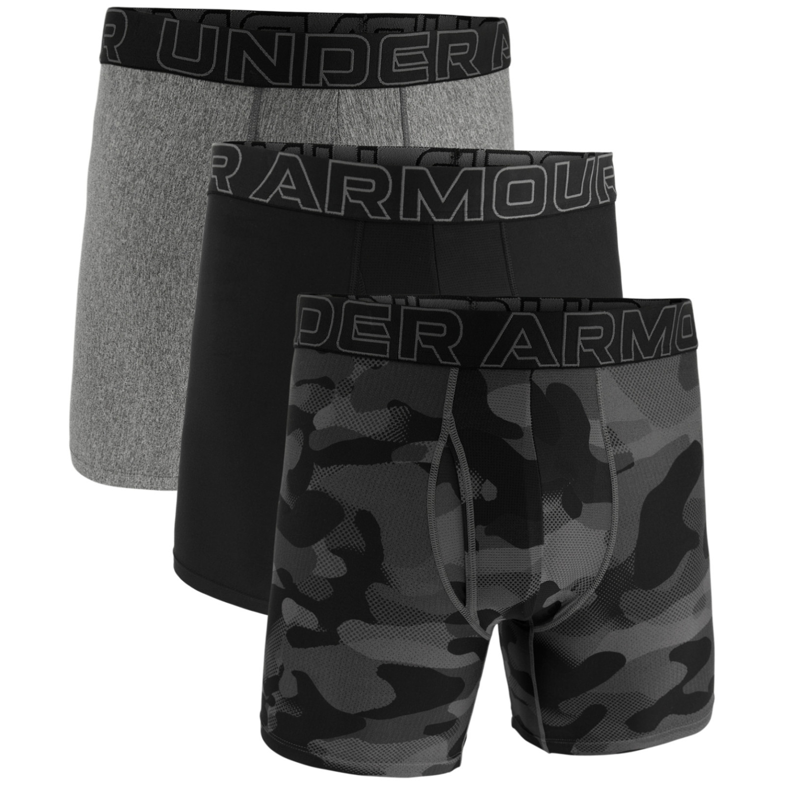 Pánske boxerky Under Armour Perf Tech Nov 6in Veľkosť: S / Farba: sivá