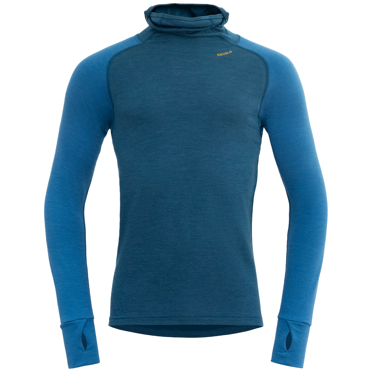 Pánska funkčná mikina Devold Expedition Merino Silk Hoodie Man Veľkosť: L / Farba: modrá