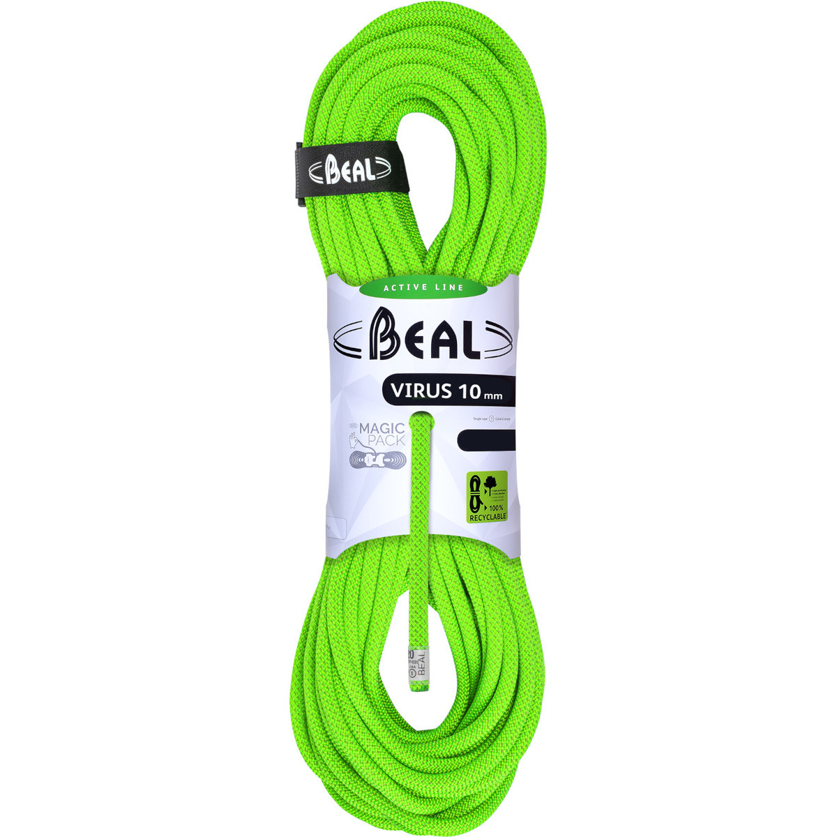 Lezecké lano Beal Virus 10 mm (50 m) Farba: zelená