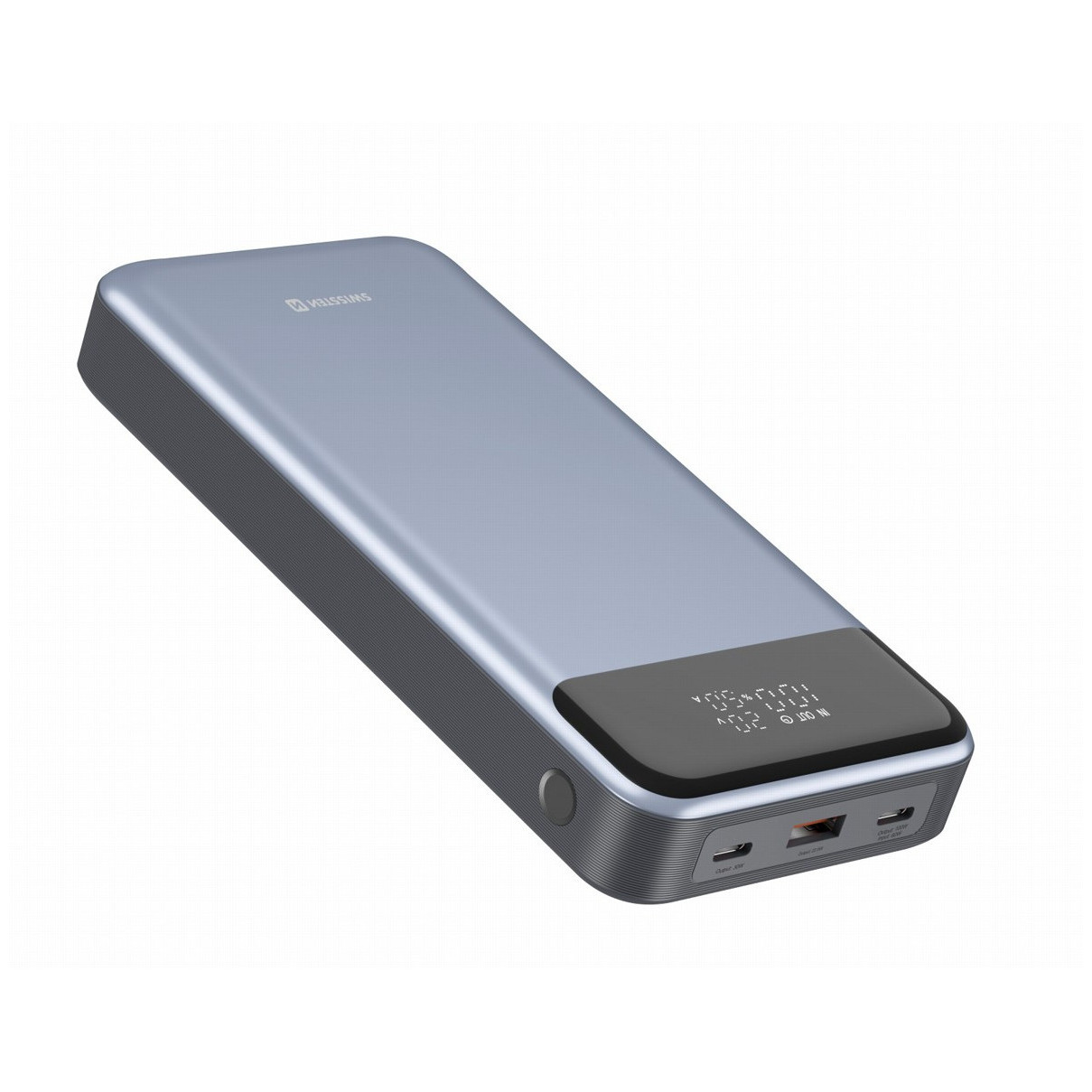 Powerbanka Swissten POWER BANK 30000 mAh Farba: čierna/strieborná