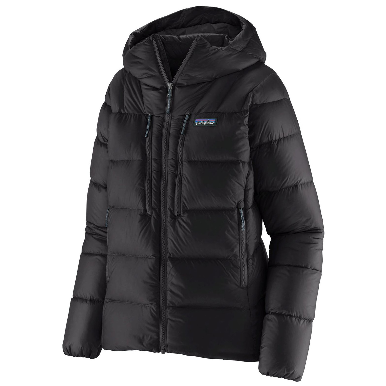 Dámska páperová bunda Patagonia Fitz Roy Down Hoody Veľkosť: S / Farba: čierna