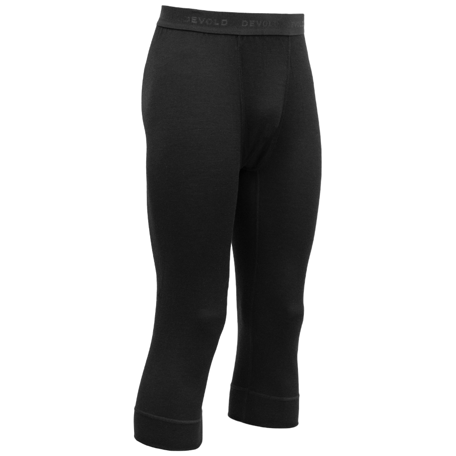 Pánske 3/4 spodky Devold Merino 200 3/4 Longs Man Veľkosť: XL / Farba: čierna