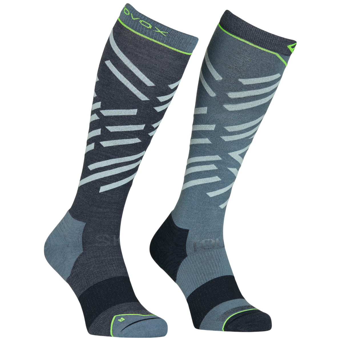 Pánske podkolienky Ortovox Ski Tour Long Socks Men's Veľkosť ponožiek: 45-47 / Farba: čierna