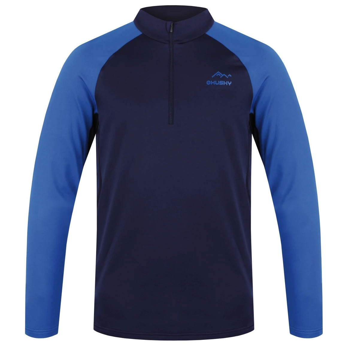 Pánske funkčné tričko Husky Tromi zip M Veľkosť: M / Farba: tmavomodrá