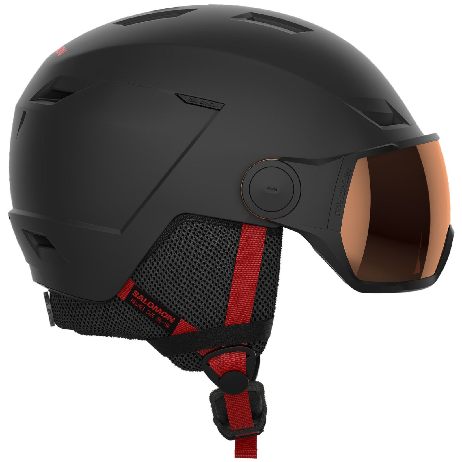 Lyžiarska prilba Salomon Pioneer Lt Visor Rental Veľkosť helmy: 59-62 cm / Farba: čierna