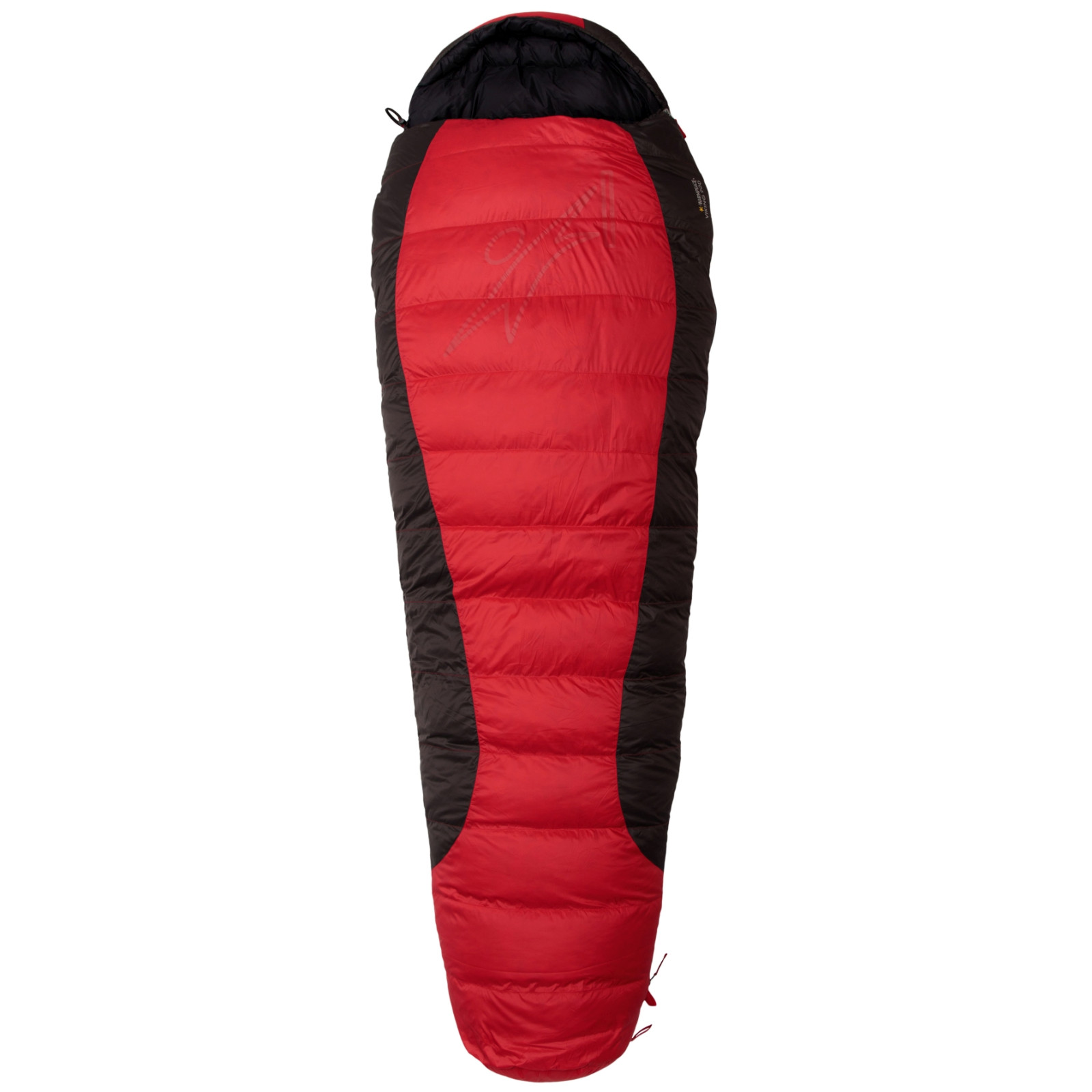 Páperový spacák Warmpeace Viking 900 195 cm Zips: ľavý / Farba: červená/sivá