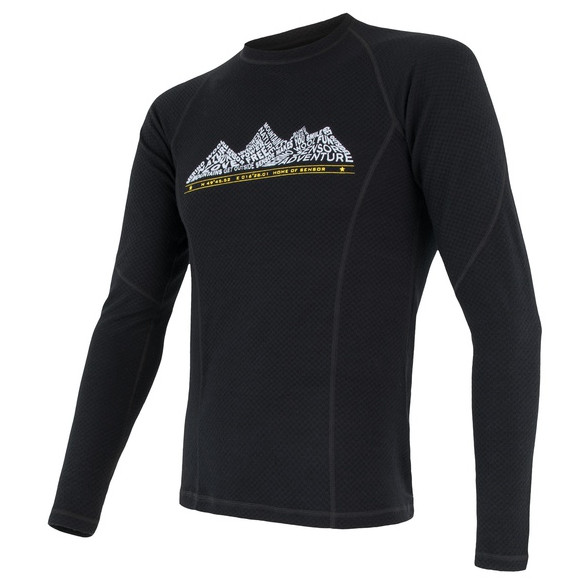 Pánske tričko Sensor Merino DF Adventure Veľkosť: L / Farba: čierna