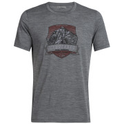 Pánske triko Icebreaker Mens Tech Lite SS Crewe Everest Crest-gritstone HTHR