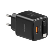 Adaptér Swissten SlideCharge Gan 45W, 1X USB-A 18W + kabel USB-C 0,75 m