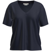 Dámske funkčné tričko Icebreaker W Mer 150 Tech Lite SS Relax V Neck Tee tmavomodrá Midnight Navy