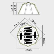 Veľký rodinný stan pre 8 osôb Coleman Octagon 8