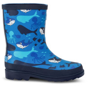 Detské gumáky Regatta Mudplay II Junior 4DT modrá Bubbles the Shark Blue Print