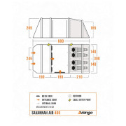 Rodinný stan Vango Savannah Air 400 Package