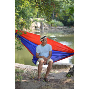 Hojdacia sieť Hamaka.eu Single modro-červeno-modrá