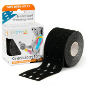 Tejpovacia páska BronVit Sport Kinesio Tape děrovaný čierna