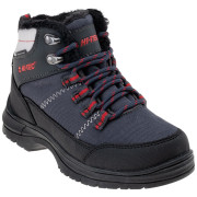 Detské zimné topánky Hi-Tec Lusari Mid Wp Jr čierna/sivá Dark Grey/Black/Red