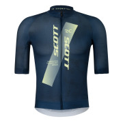 Pánsky cyklistický dres Scott Jersey M's RC Pro tmavomodrá dark blue/acid yello